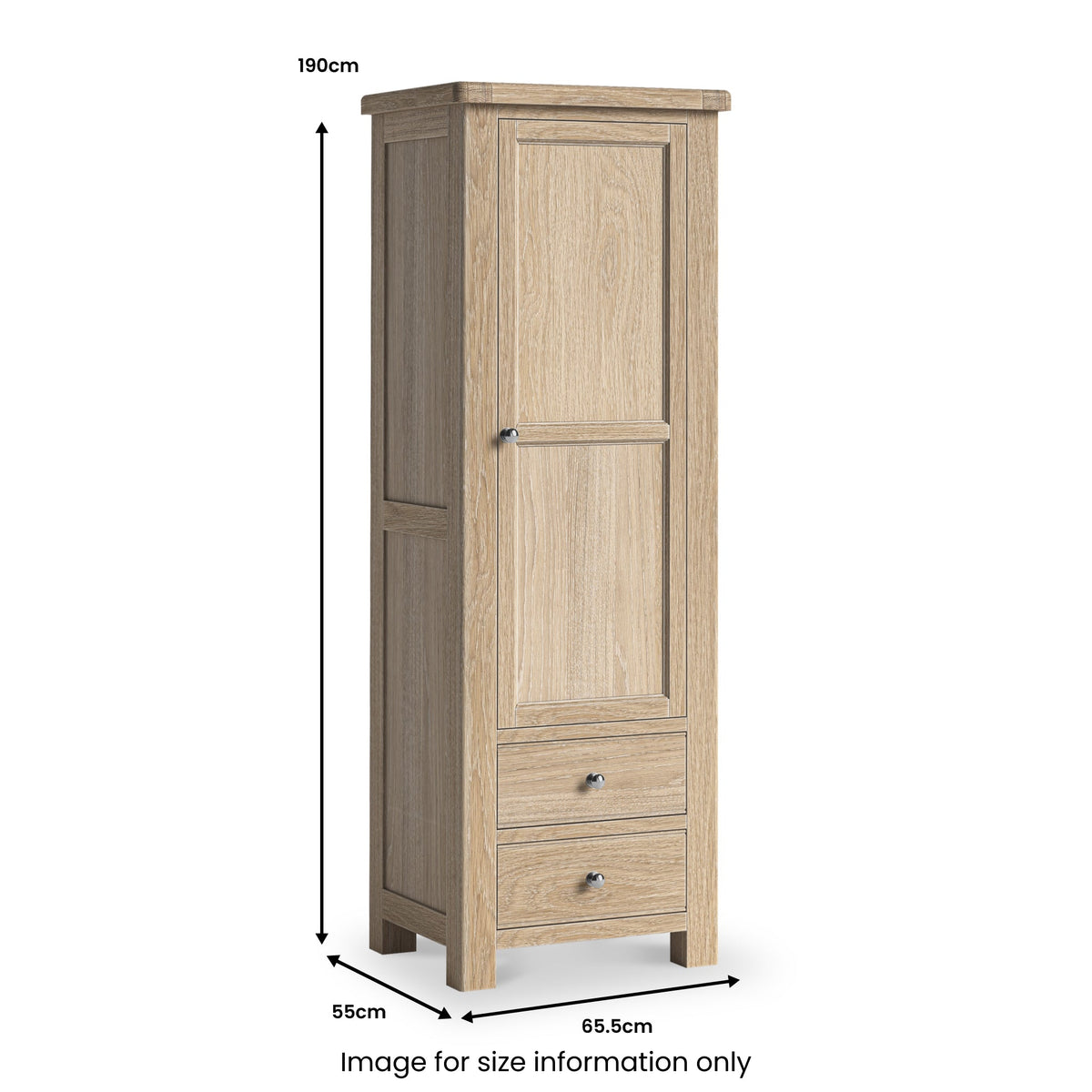 Portland Washed Oak Single Multi Storage Larder Unit