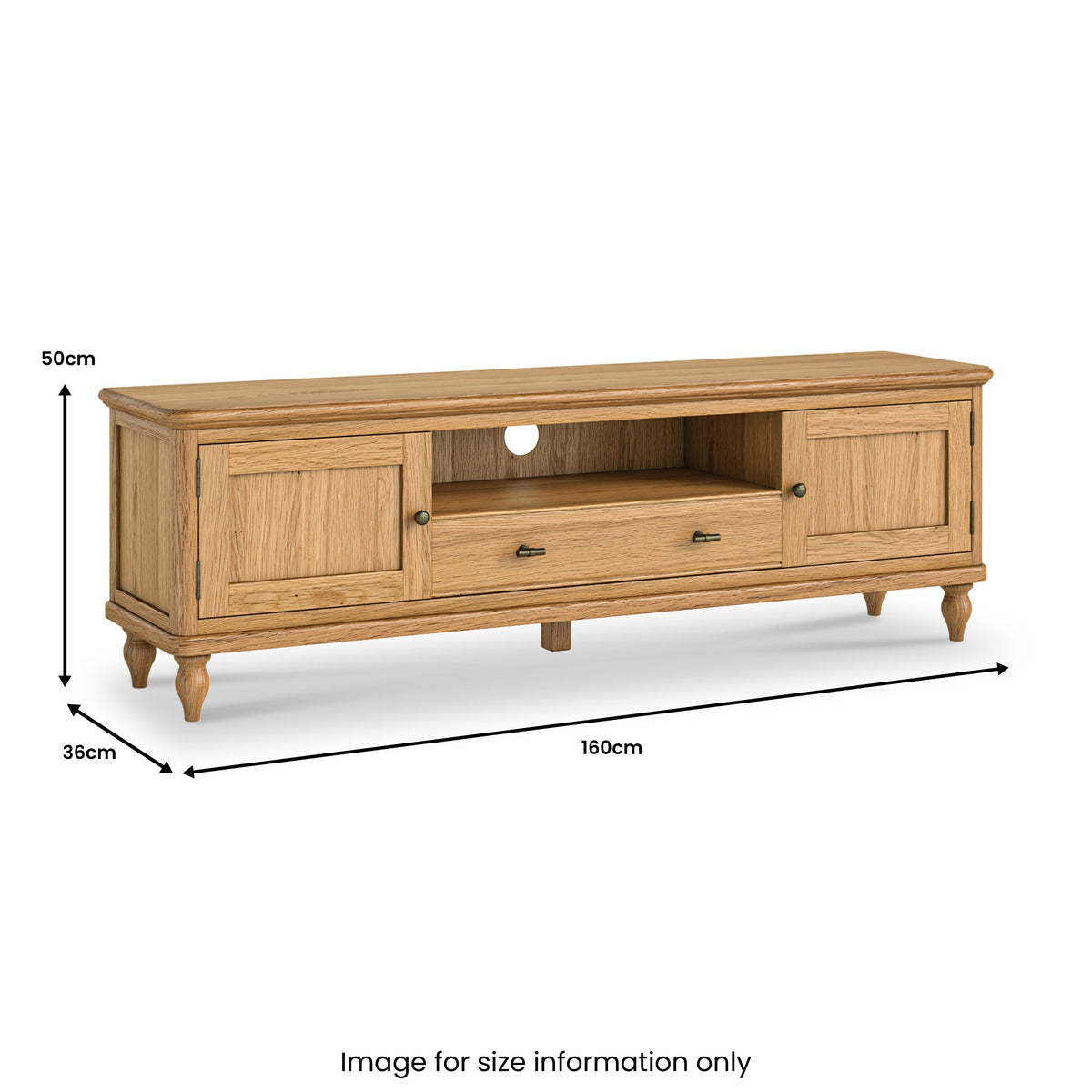 Alderley Oak 160cm Wide TV Unit