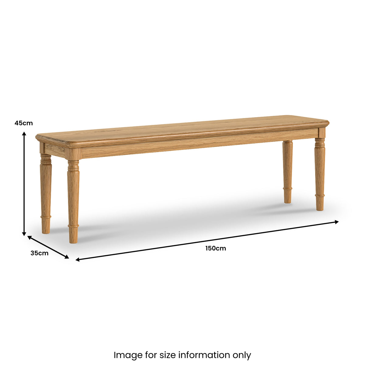 Alderley Oak 150cm Dining Bench
