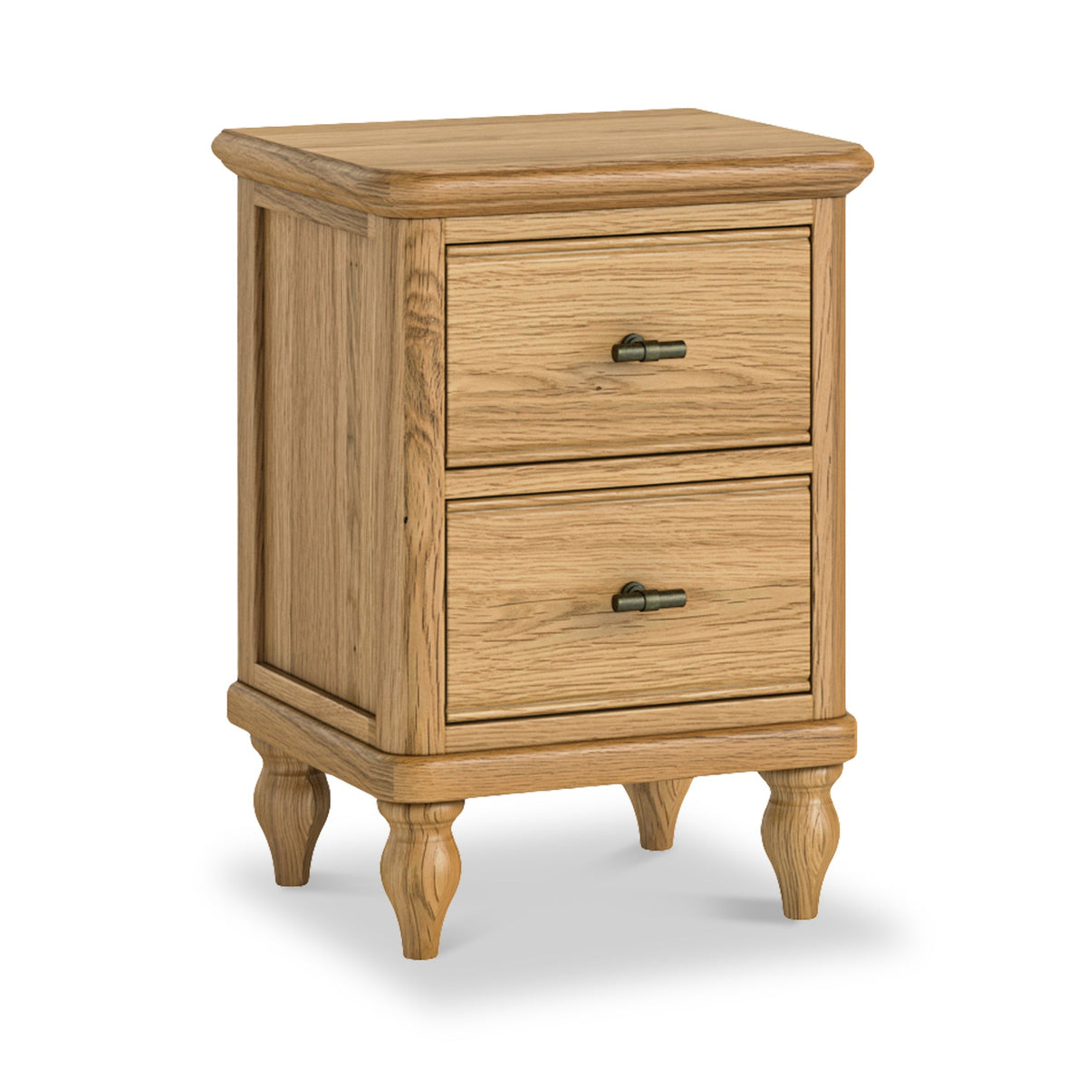 Alderley Oak 2 Drawer Slim Bedside Table