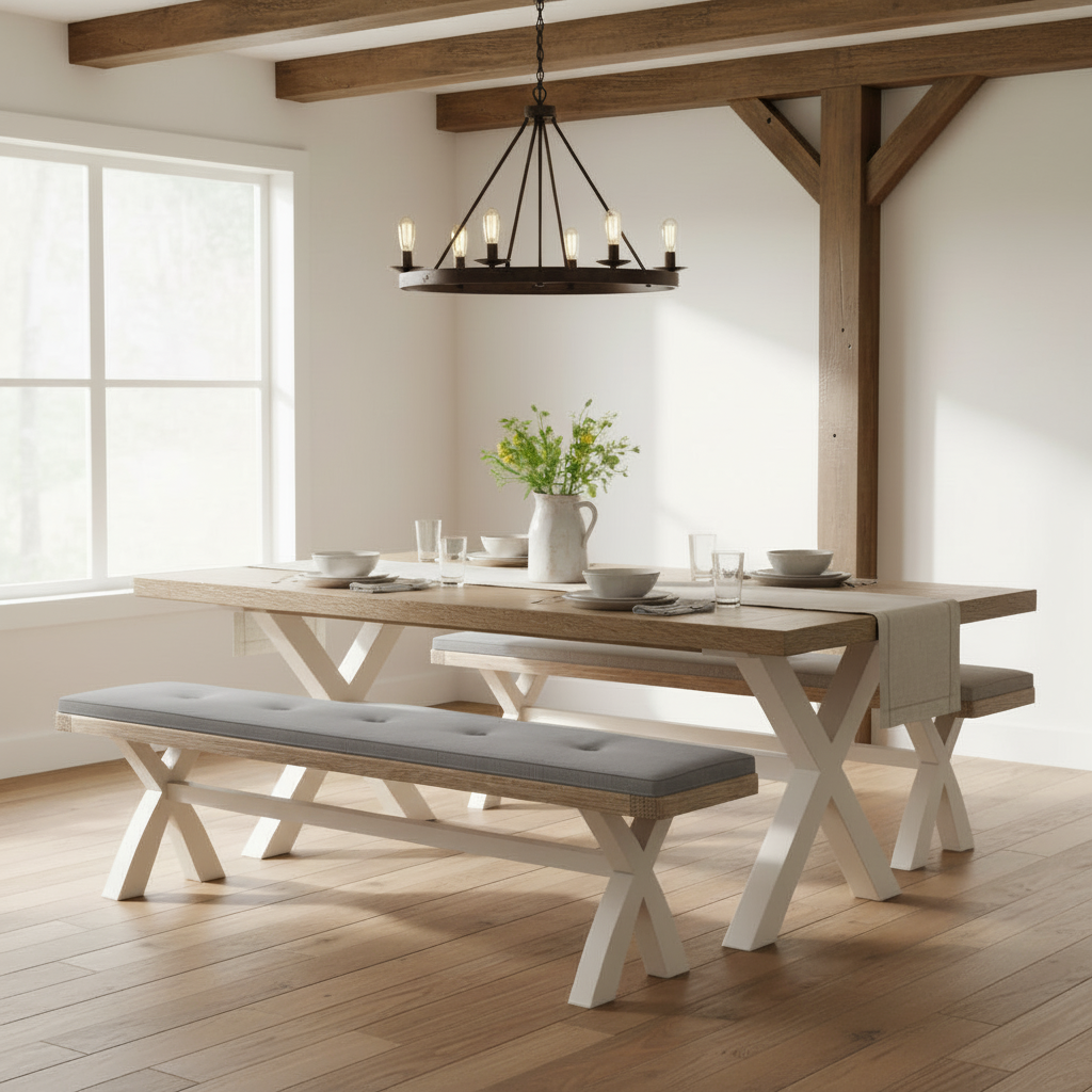 Belmont Cross Leg Dining Bench