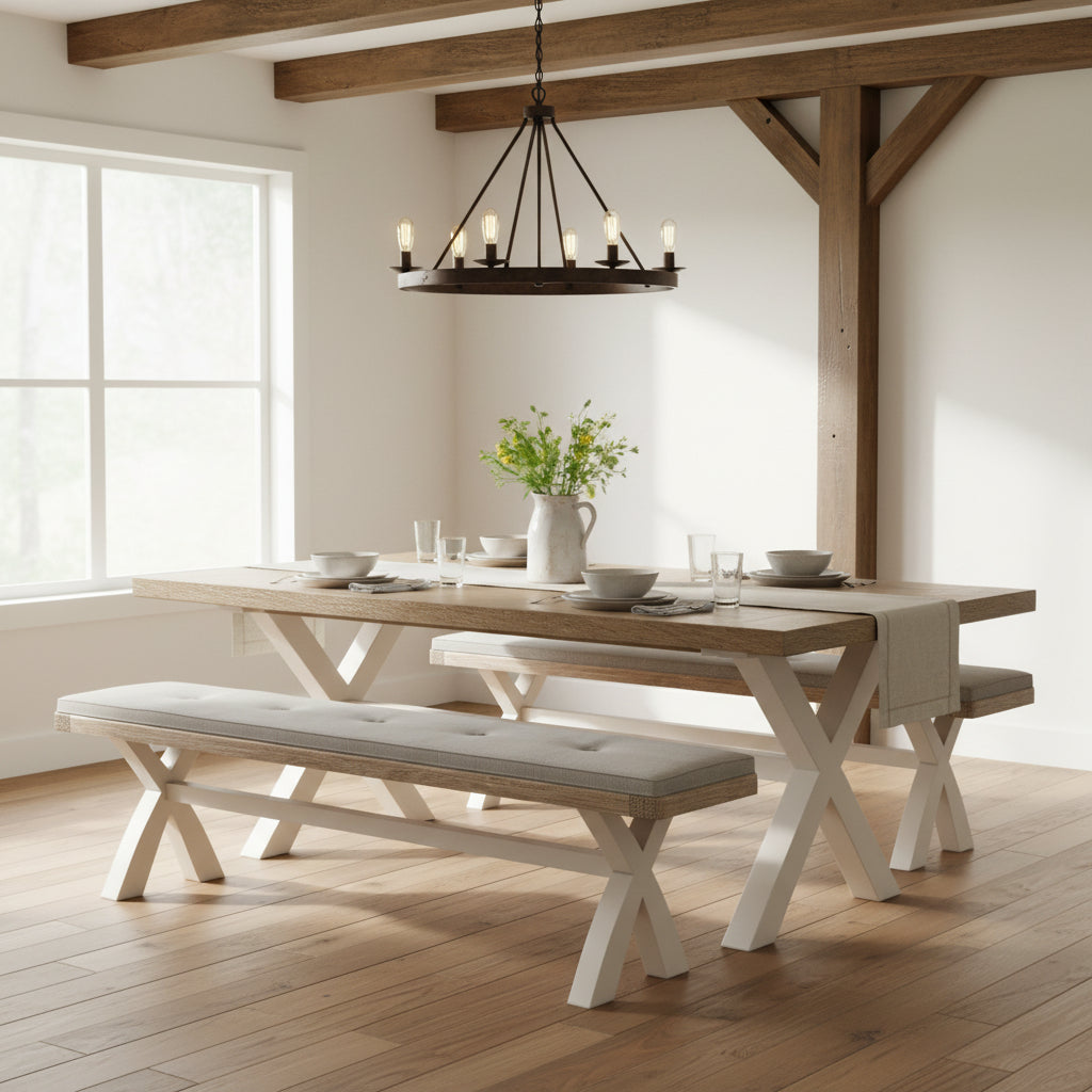 Belmont Cross Leg Dining Bench