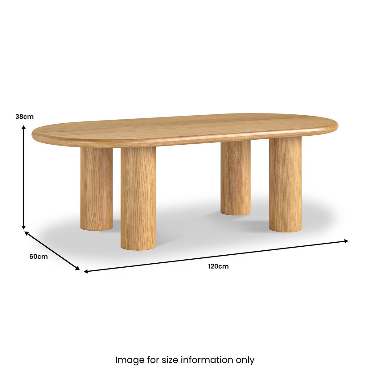 Arden Oak Oval Coffee Table