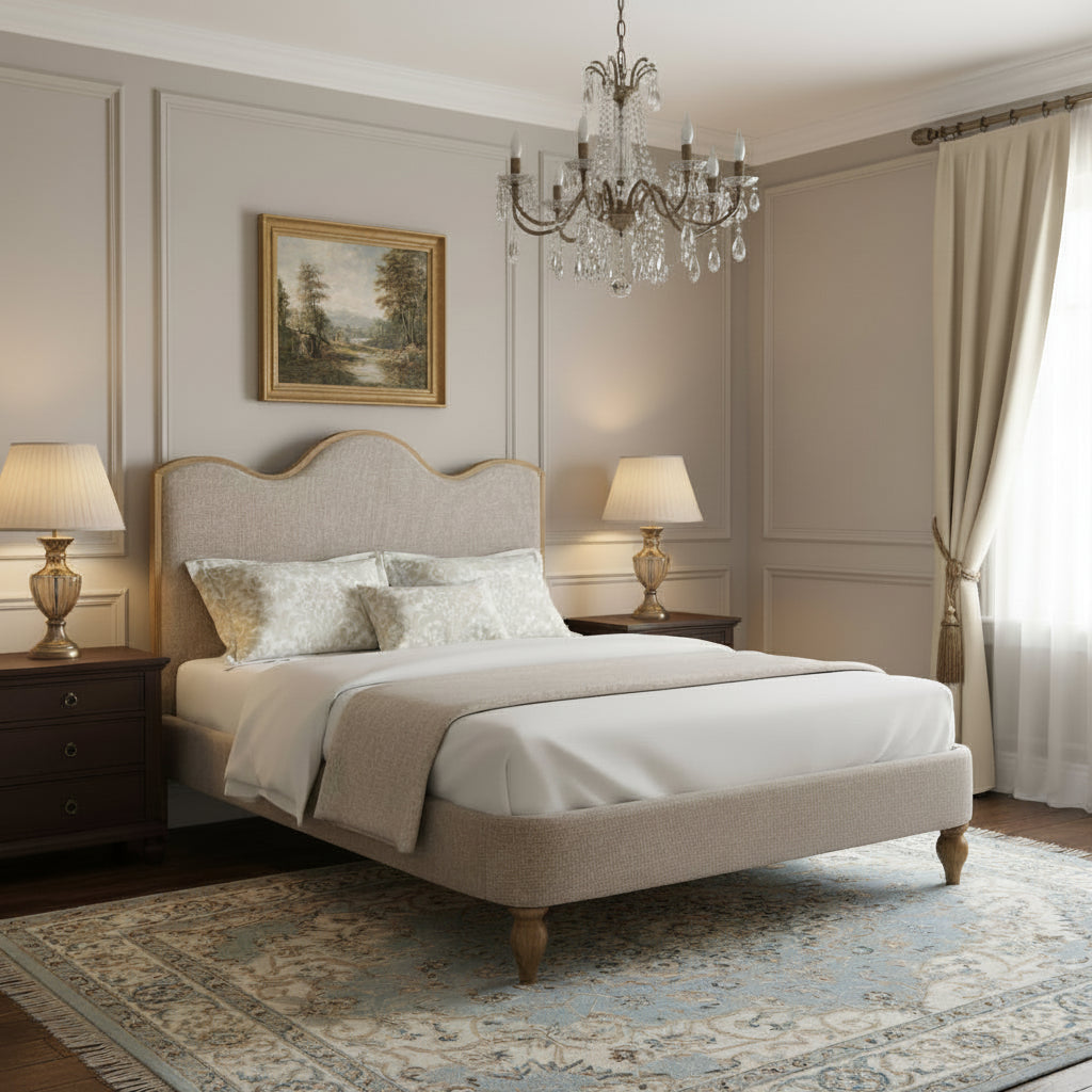 Alderley Oak Upholstered Bed Frame