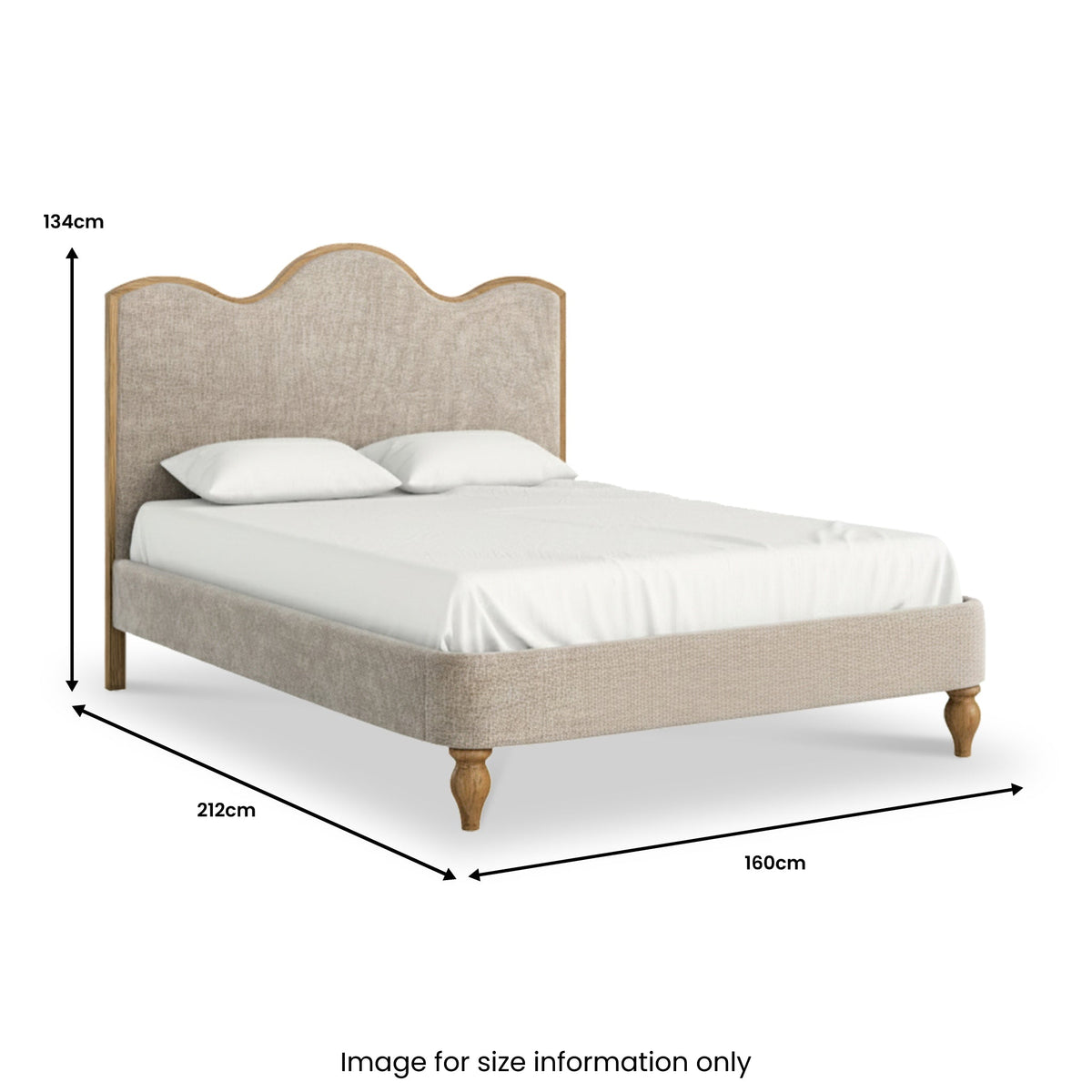 Alderley Oak Upholstered Bed Frame