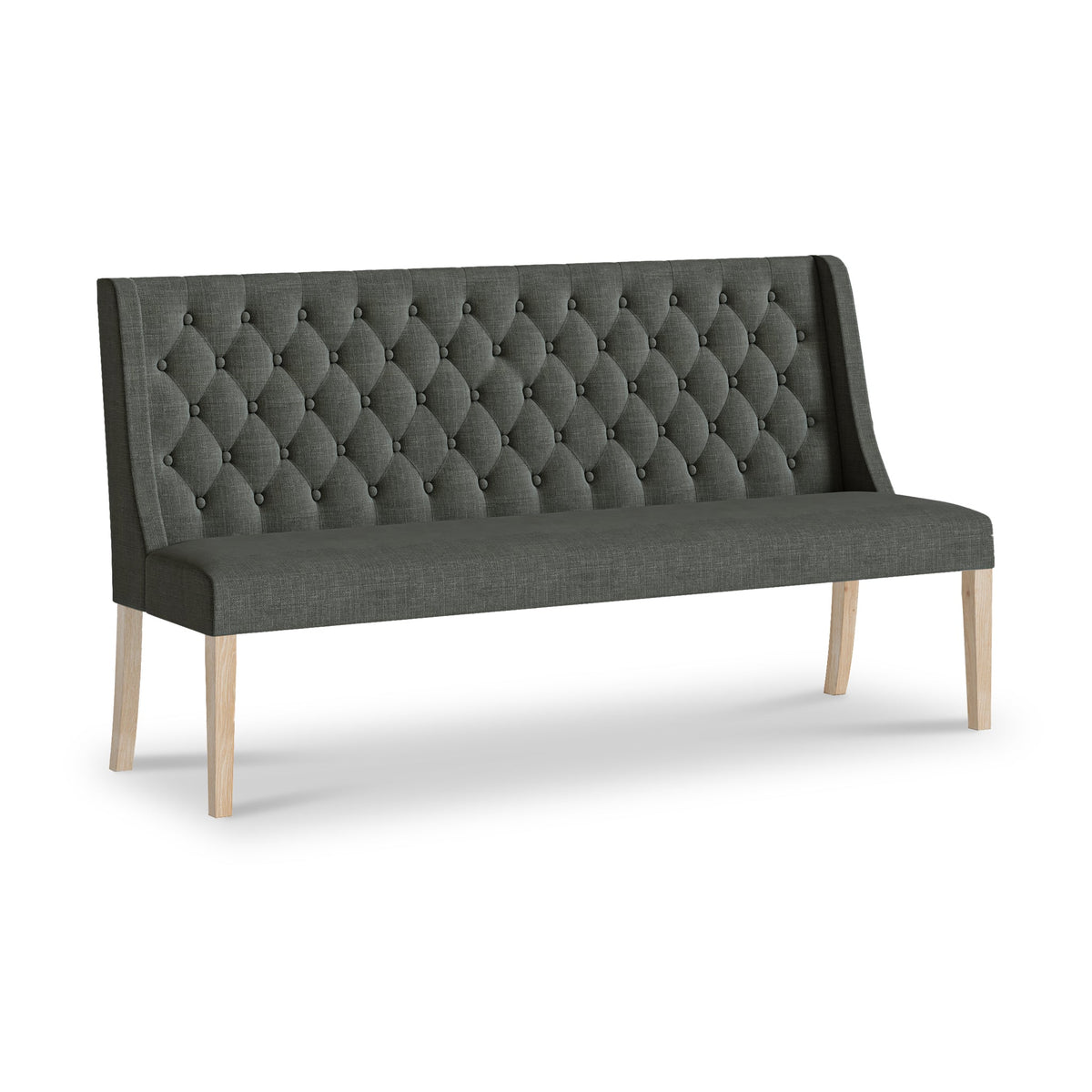 Portland Washed Oak Button Back Dining Sofa