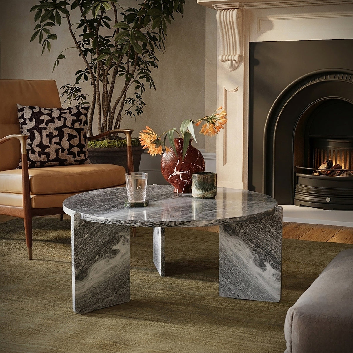 Langham Marble Large Round Coffee Table