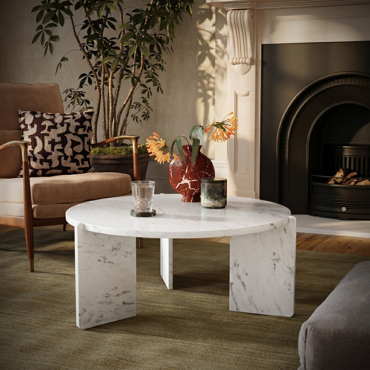 Langham Marble Large Round Coffee Table