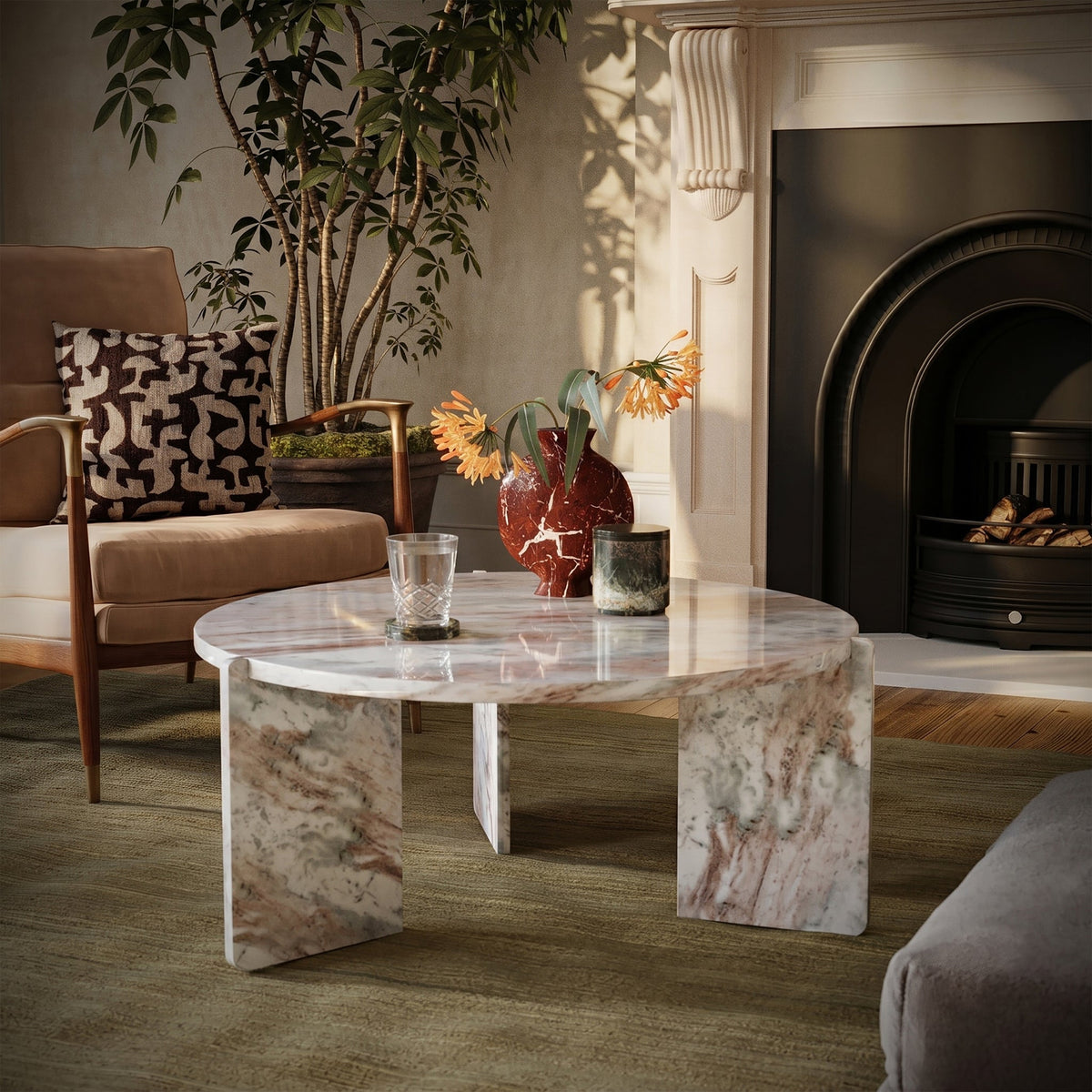 Langham Marble Large Round Coffee Table