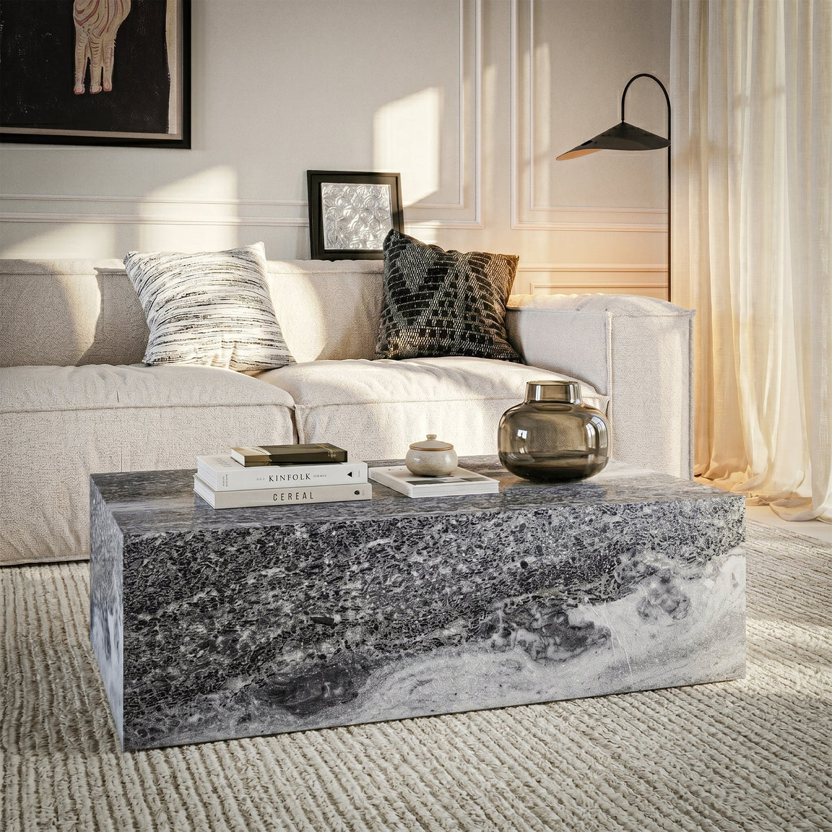 Langham Marble Rectangular Coffee Table