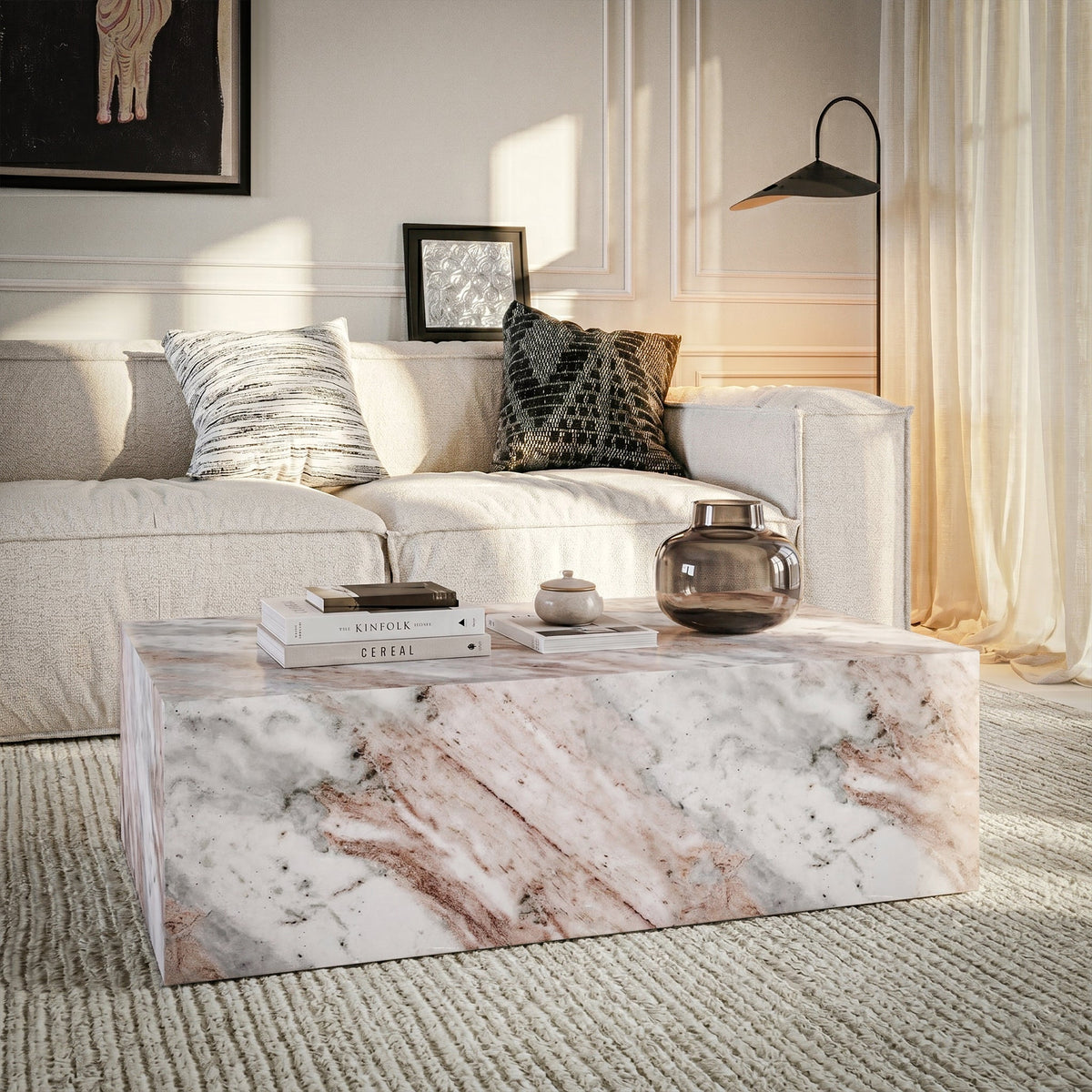 Langham Marble Rectangular Coffee Table