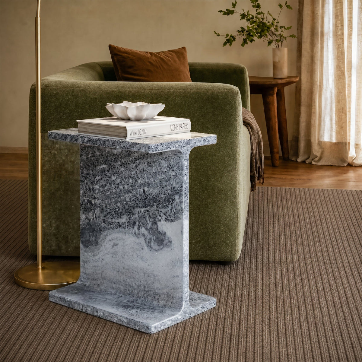 Langham Marble T Side Table