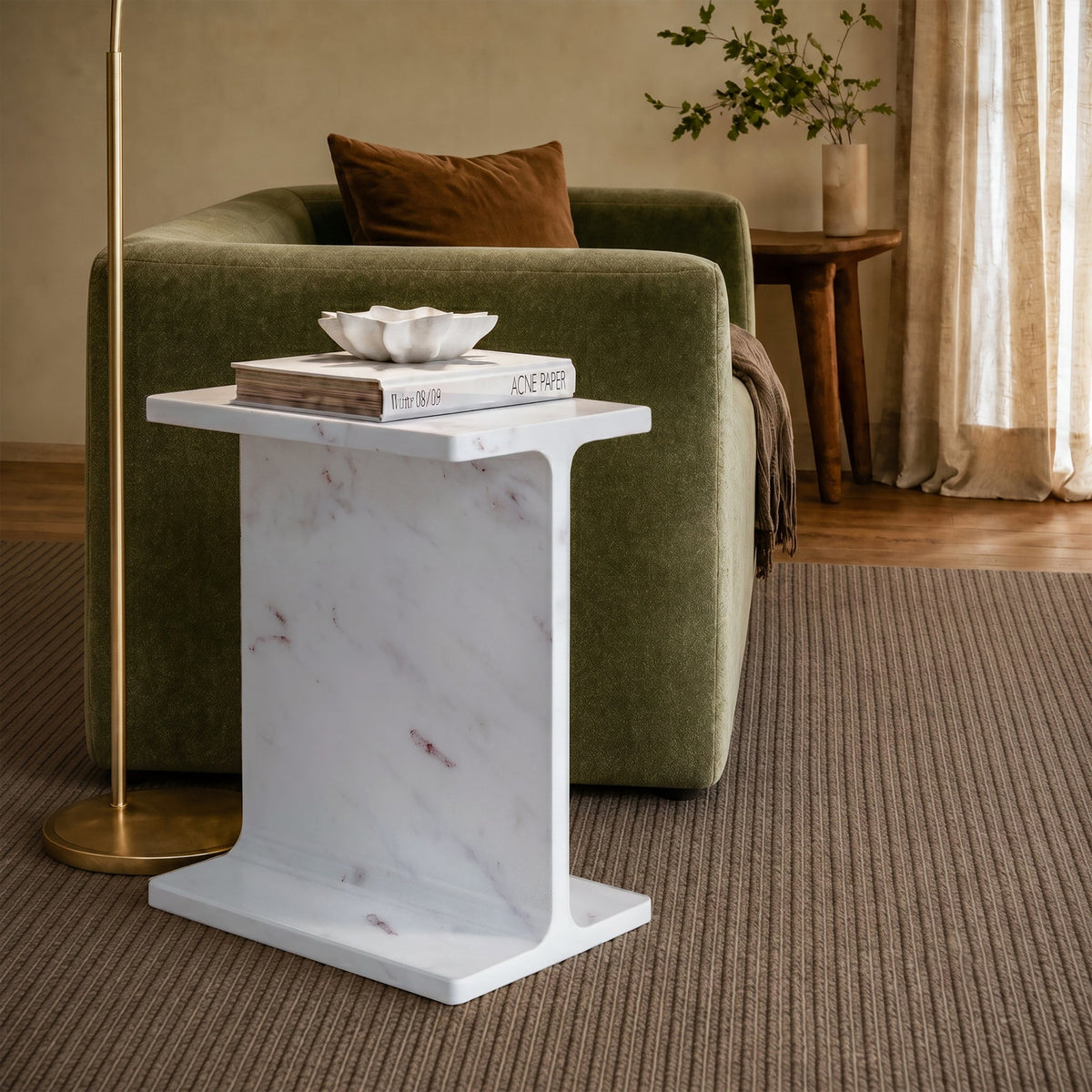 Langham Marble T Side Table