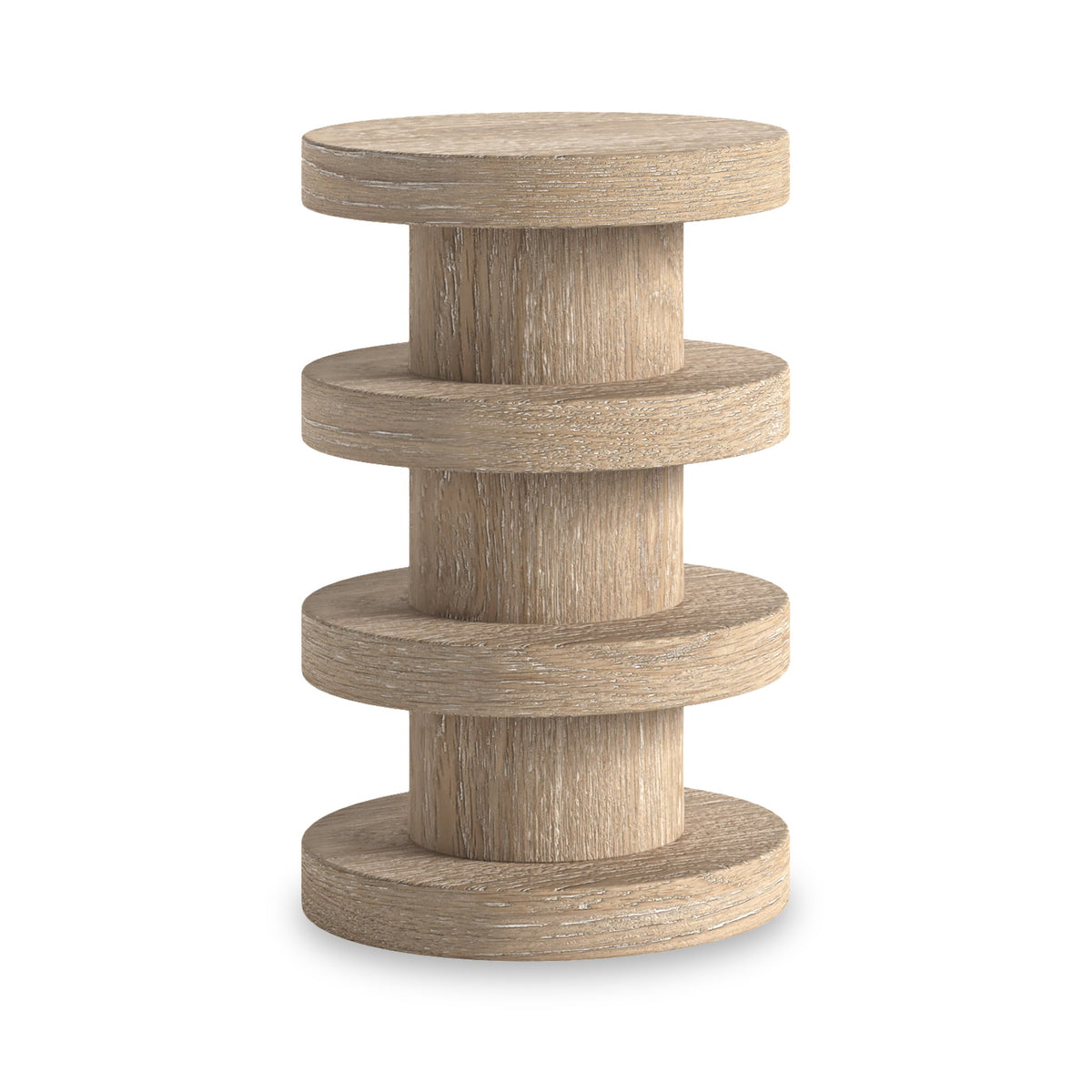 Mylor Washed Oak Bobbin Side Table