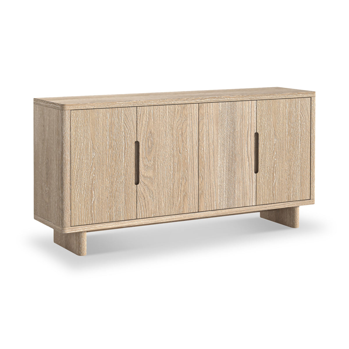 Mylor Washed Oak 4 Door Sideboard