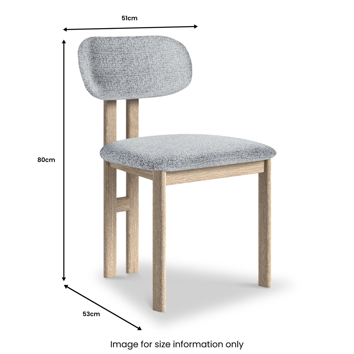 Mylor Washed Oak Grey Dining Chair
