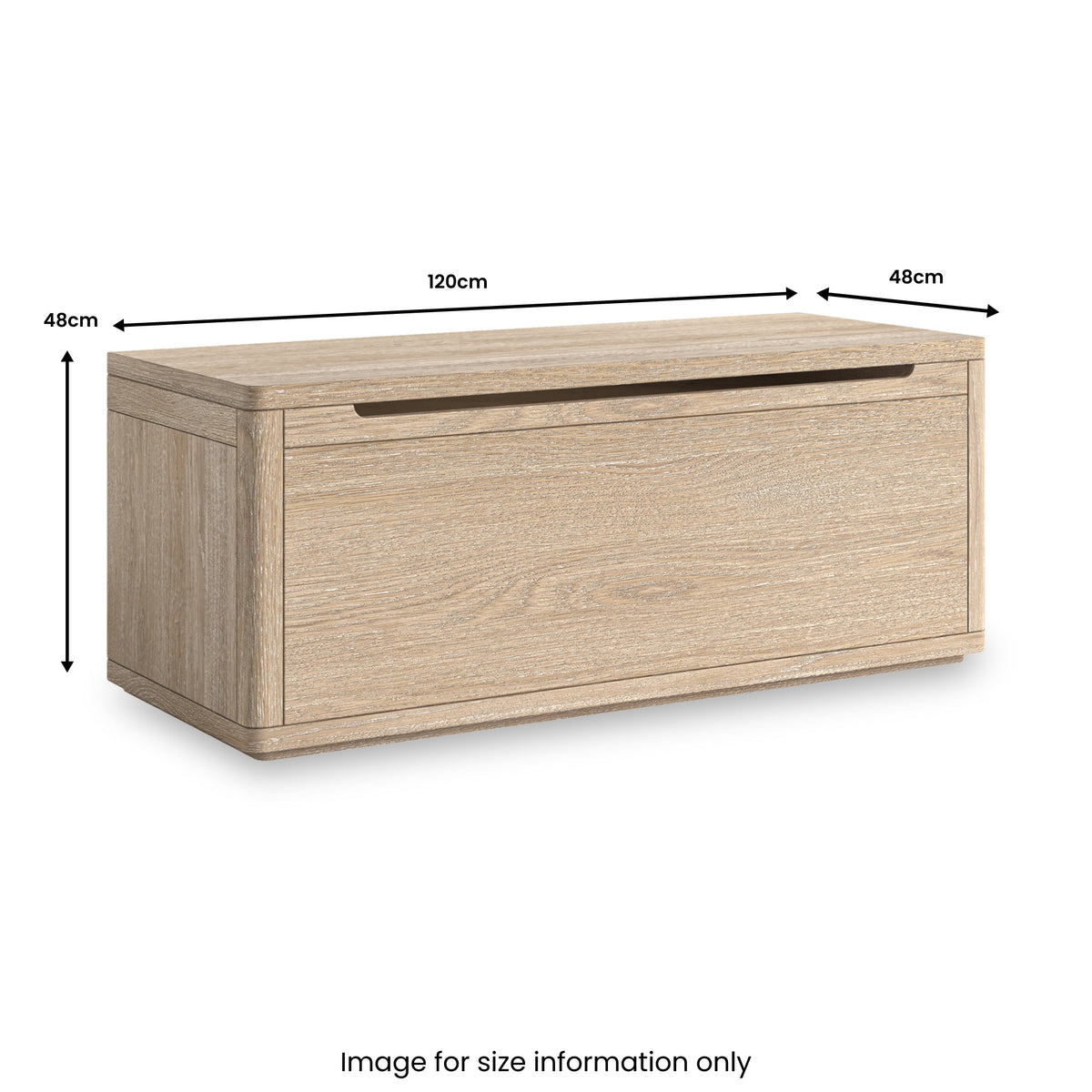 Mylor Washed Oak Blanket Box