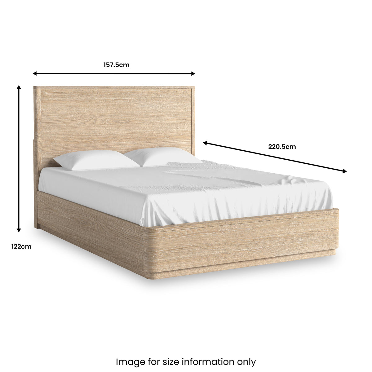 Mylor Washed Oak Bed Frame