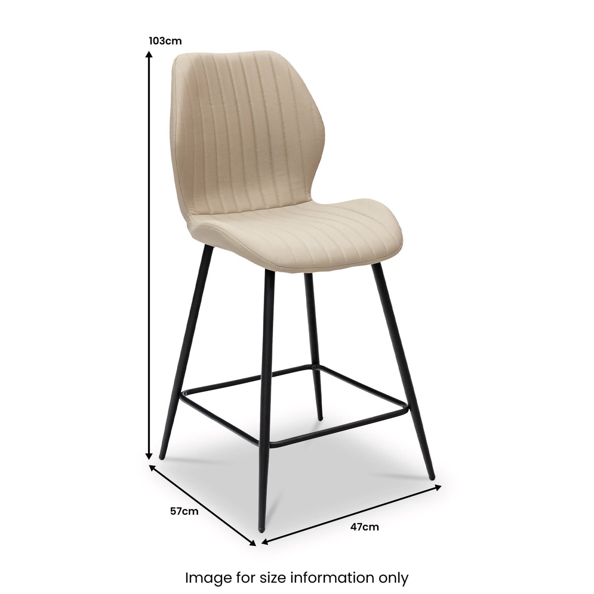 Manuelle Faux Leather Bar Stool
