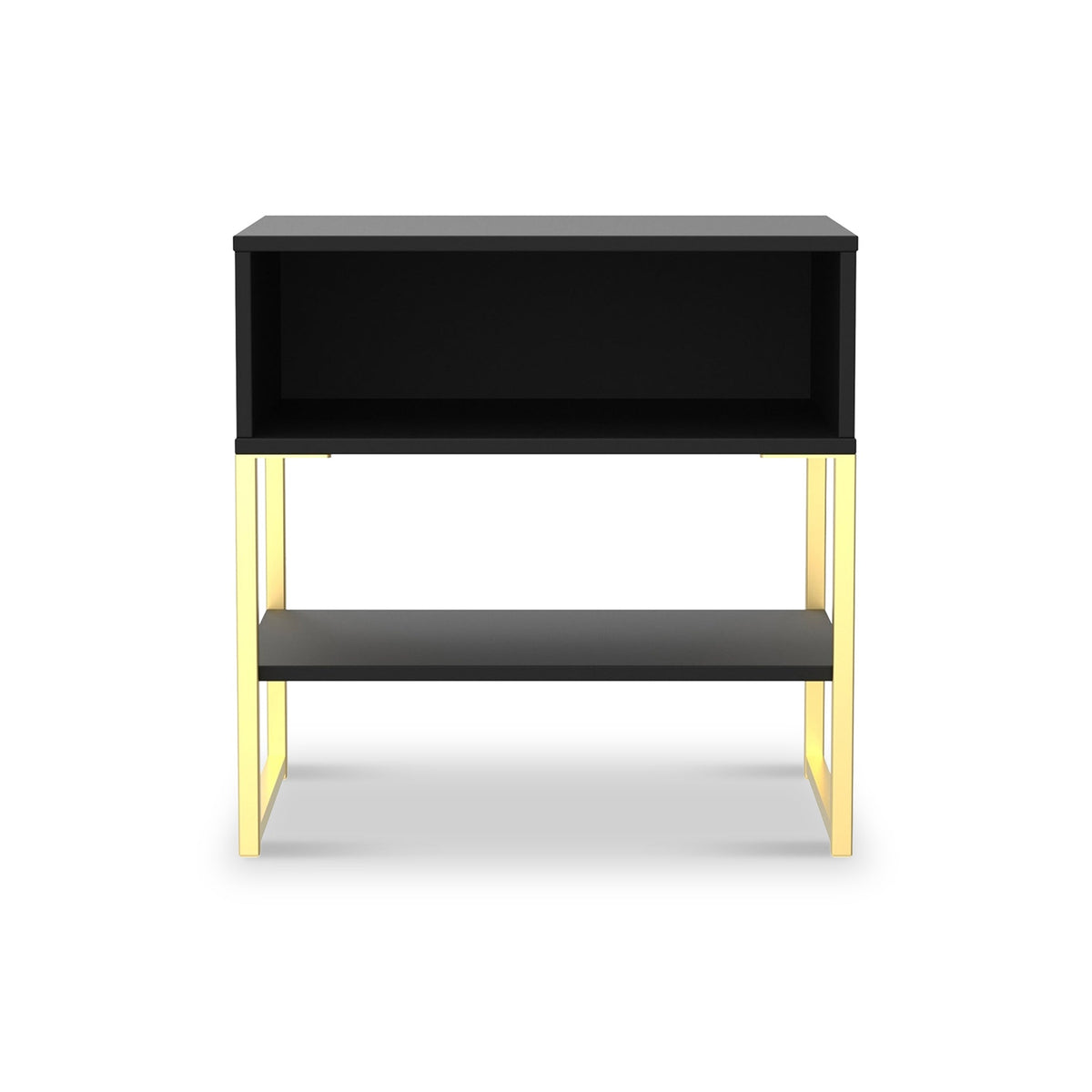 Hudson Open Drawer Bedside Table with Lower Shelf