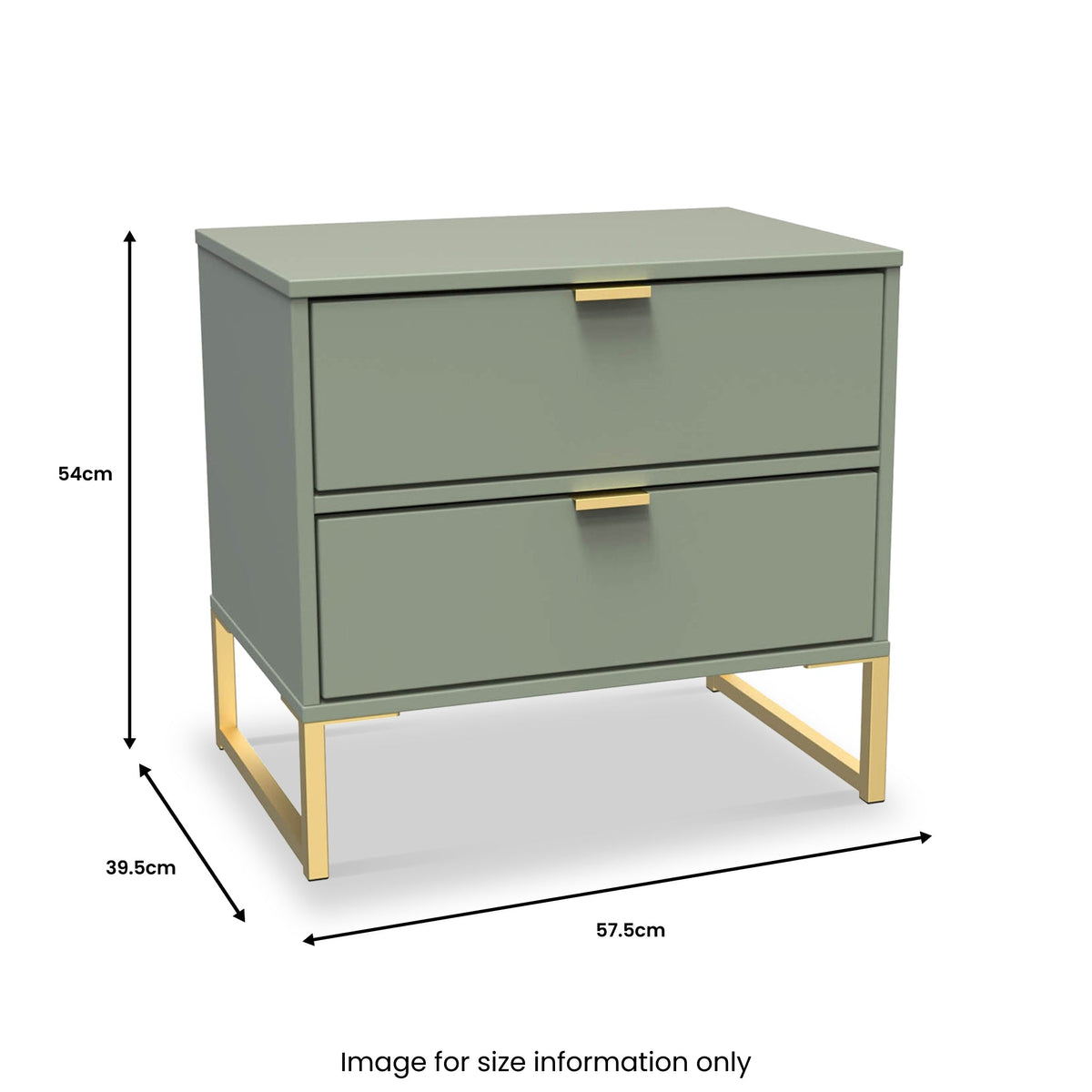 Hudson 2 Drawer Bedside Table