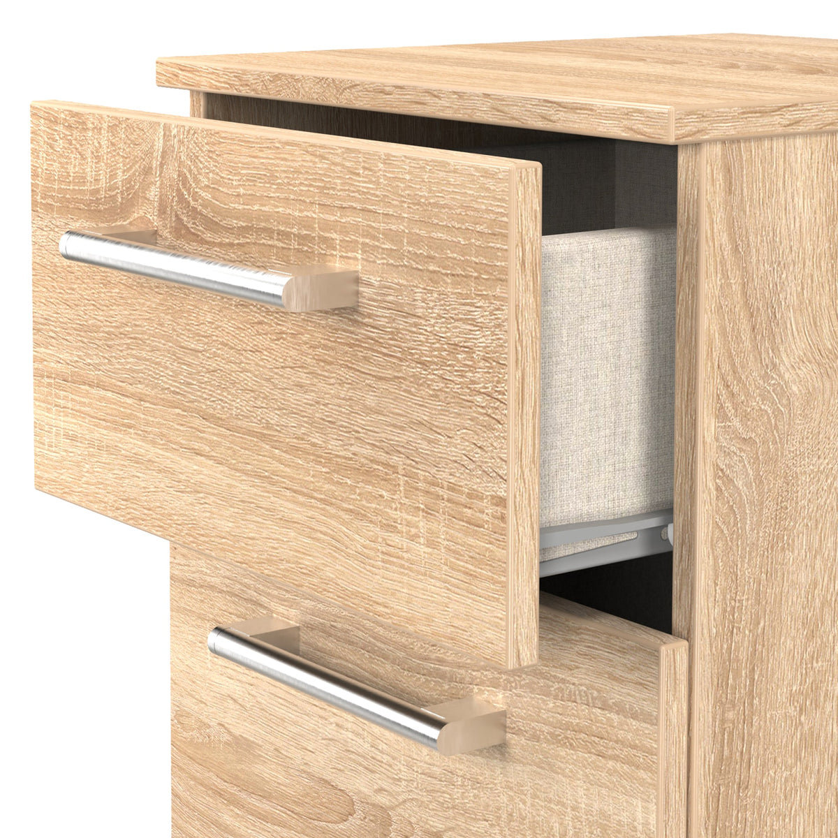Hadley 3 Drawer Bedside Table