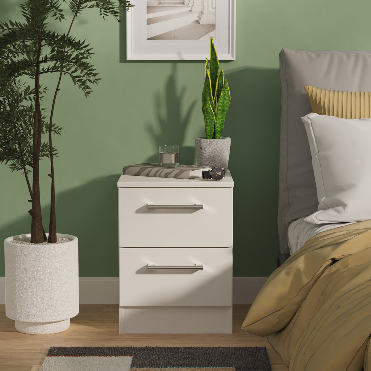Hadley 2 Drawer Bedside Table