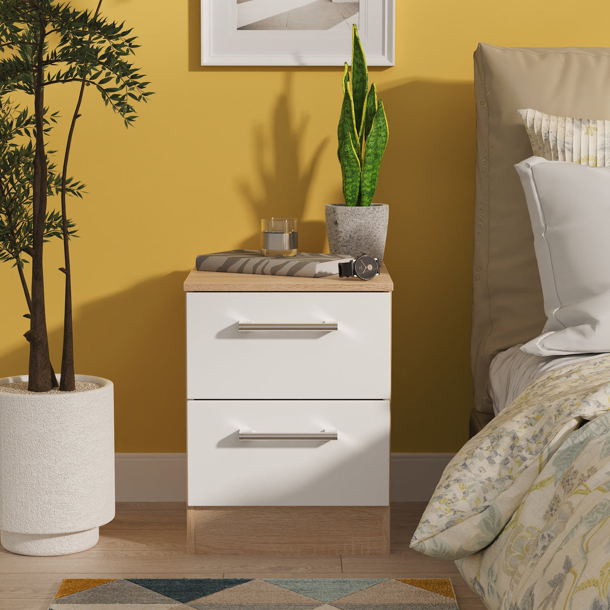 Hadley 2 Drawer Bedside Table