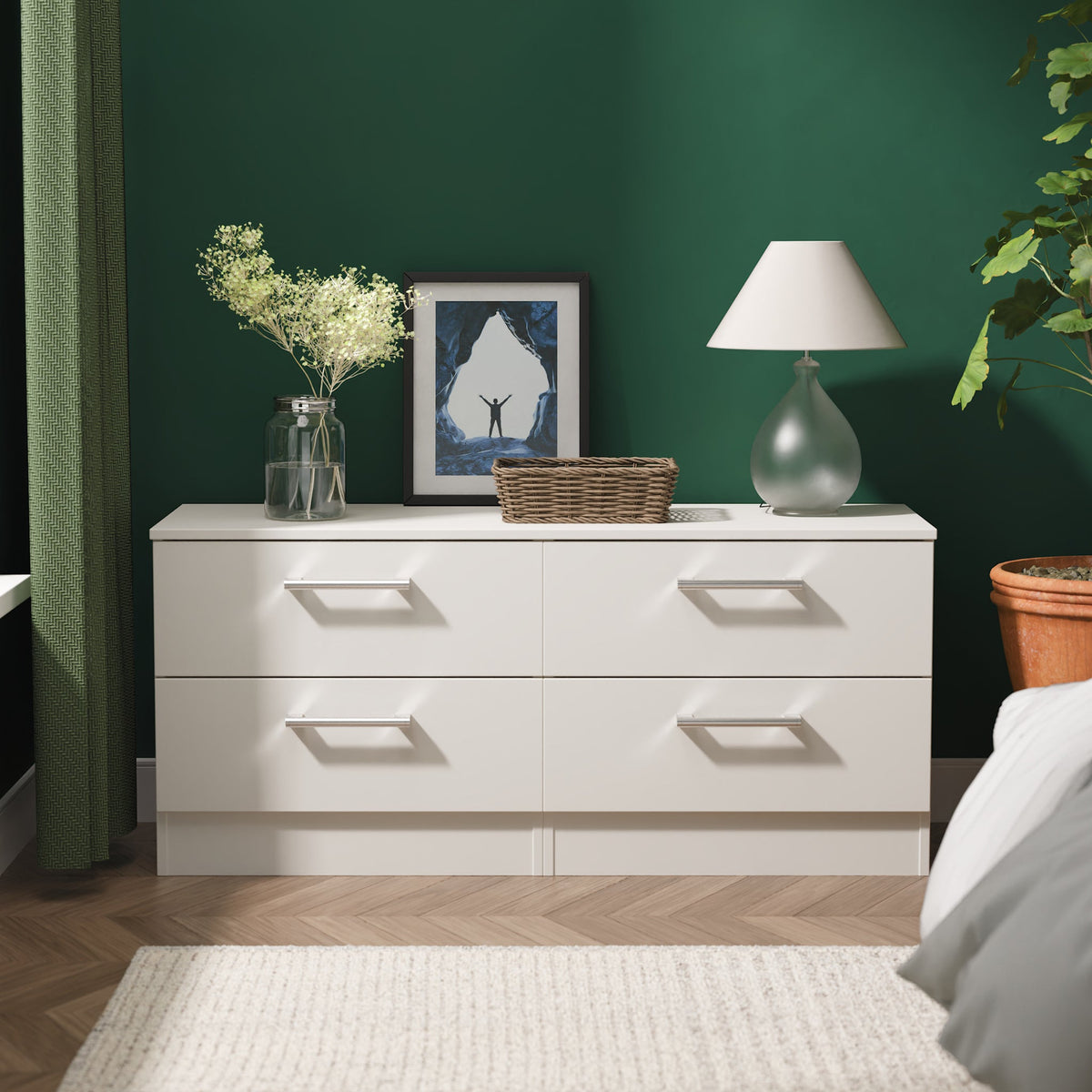 Hadley 4 Drawer Low Storage Unit