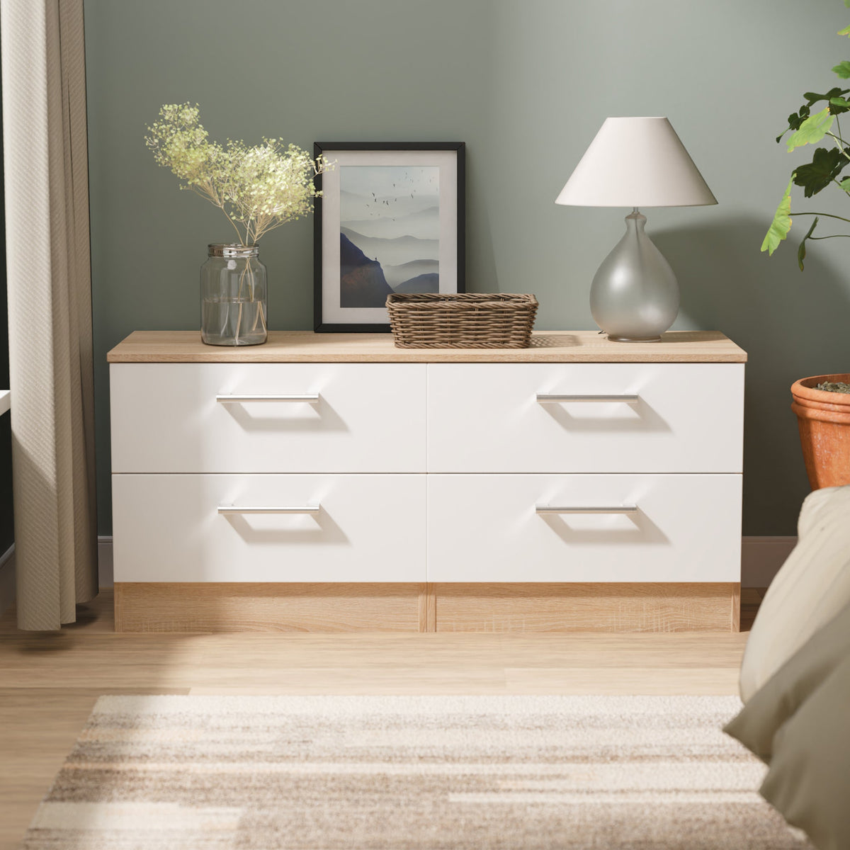 Hadley 4 Drawer Low Storage Unit
