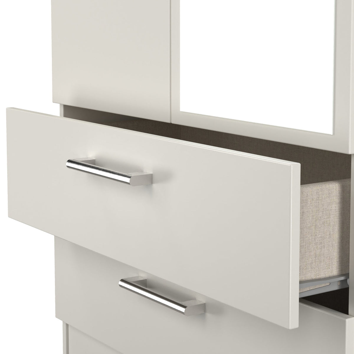 Hadley Mirrored Double Wardrobe with Drawers