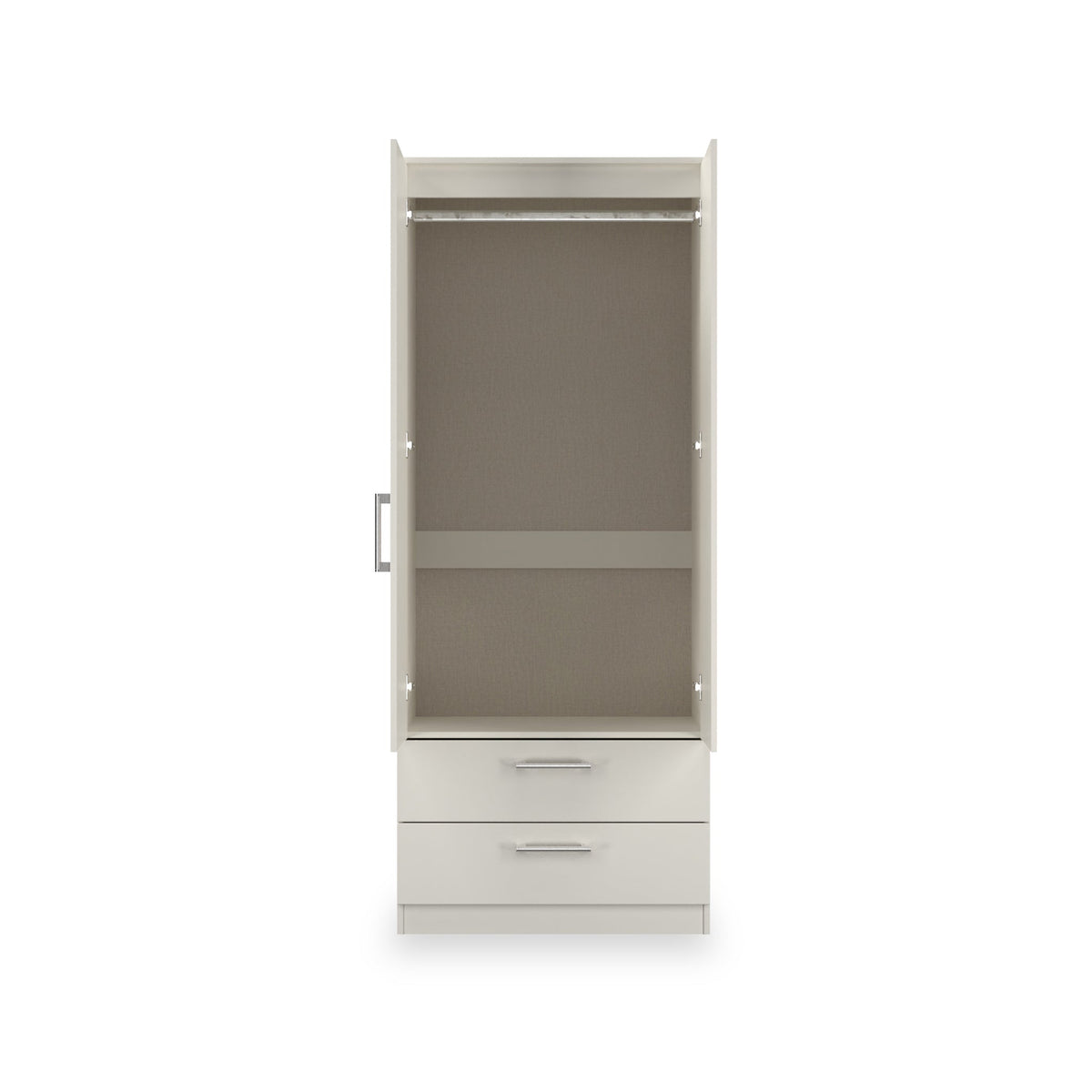 Hadley Mirrored Double Wardrobe with Drawers