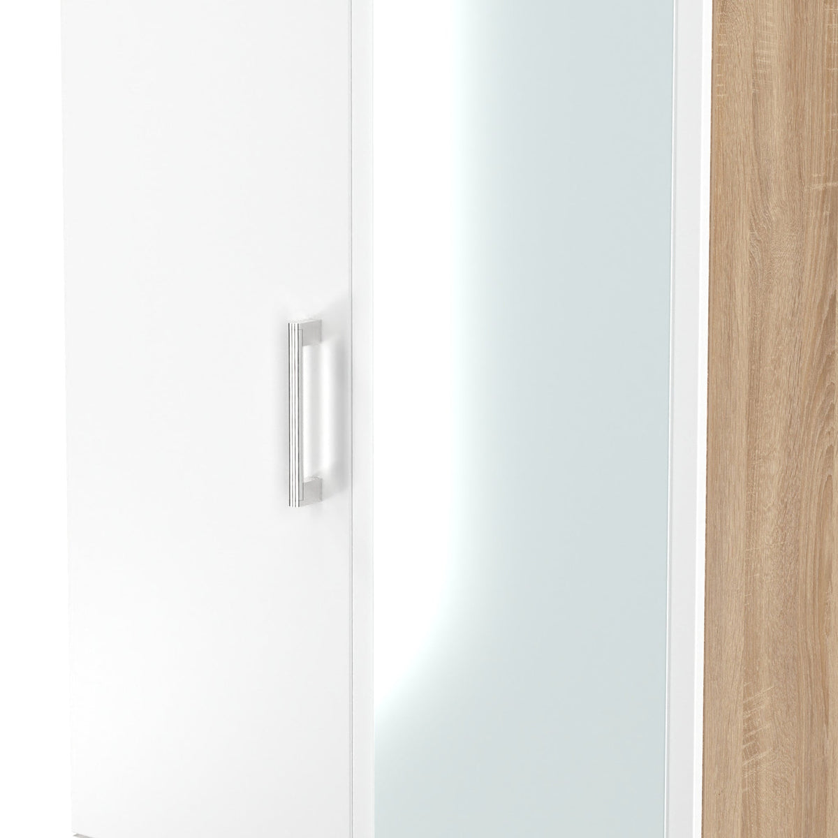Hadley Mirrored Double Wardrobe with Drawers