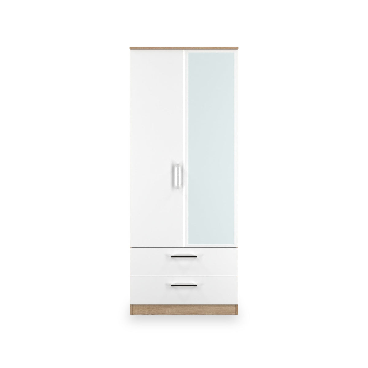 Hadley Mirrored Double Wardrobe with Drawers