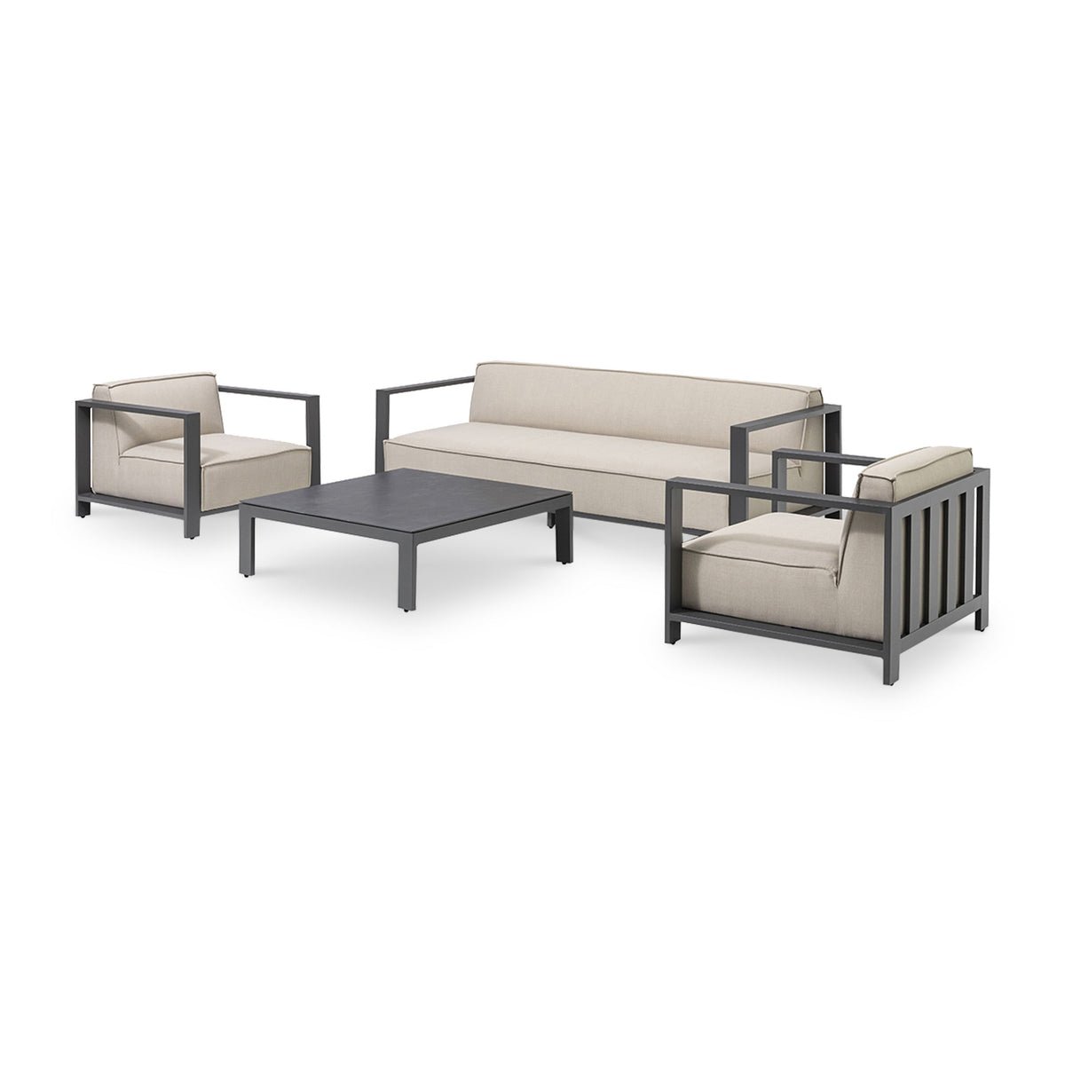 Maze Ibiza 3 Seat Sofa Set with Square Table