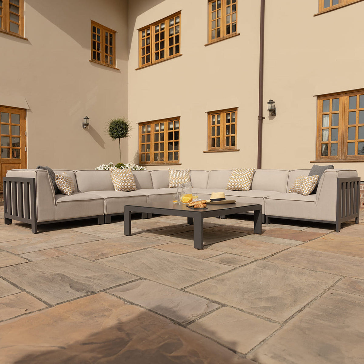 Maze Ibiza Large Corner Sofa Set with Square Table