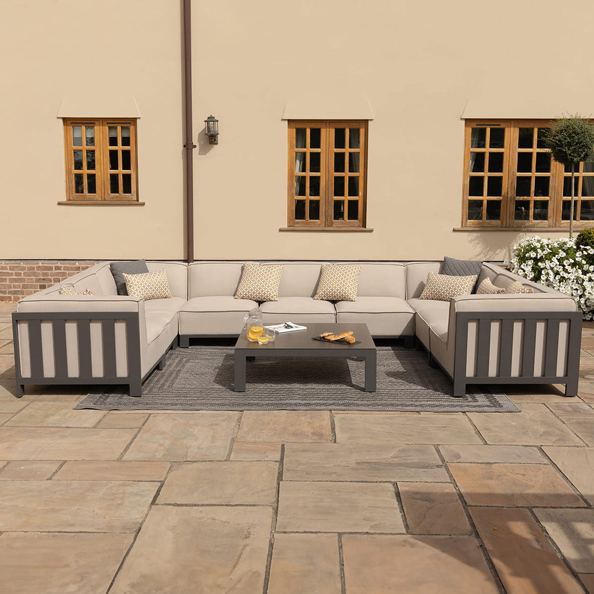 Maze Ibiza U Shape Sofa Set With Square Table