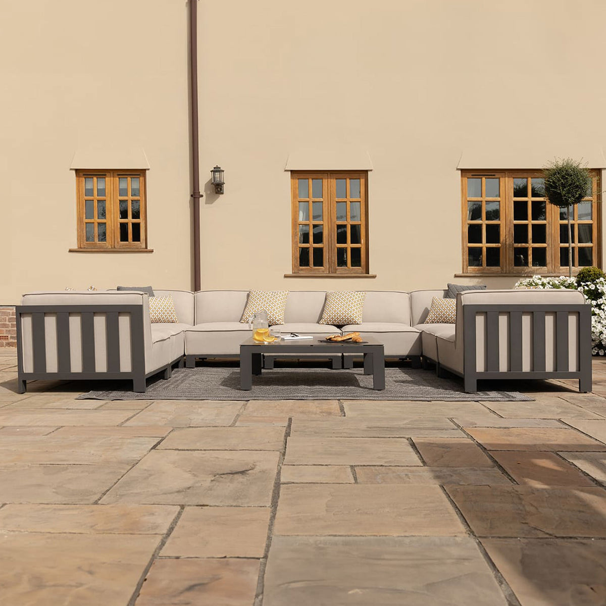 Maze Ibiza U Shape Sofa Set With Square Table