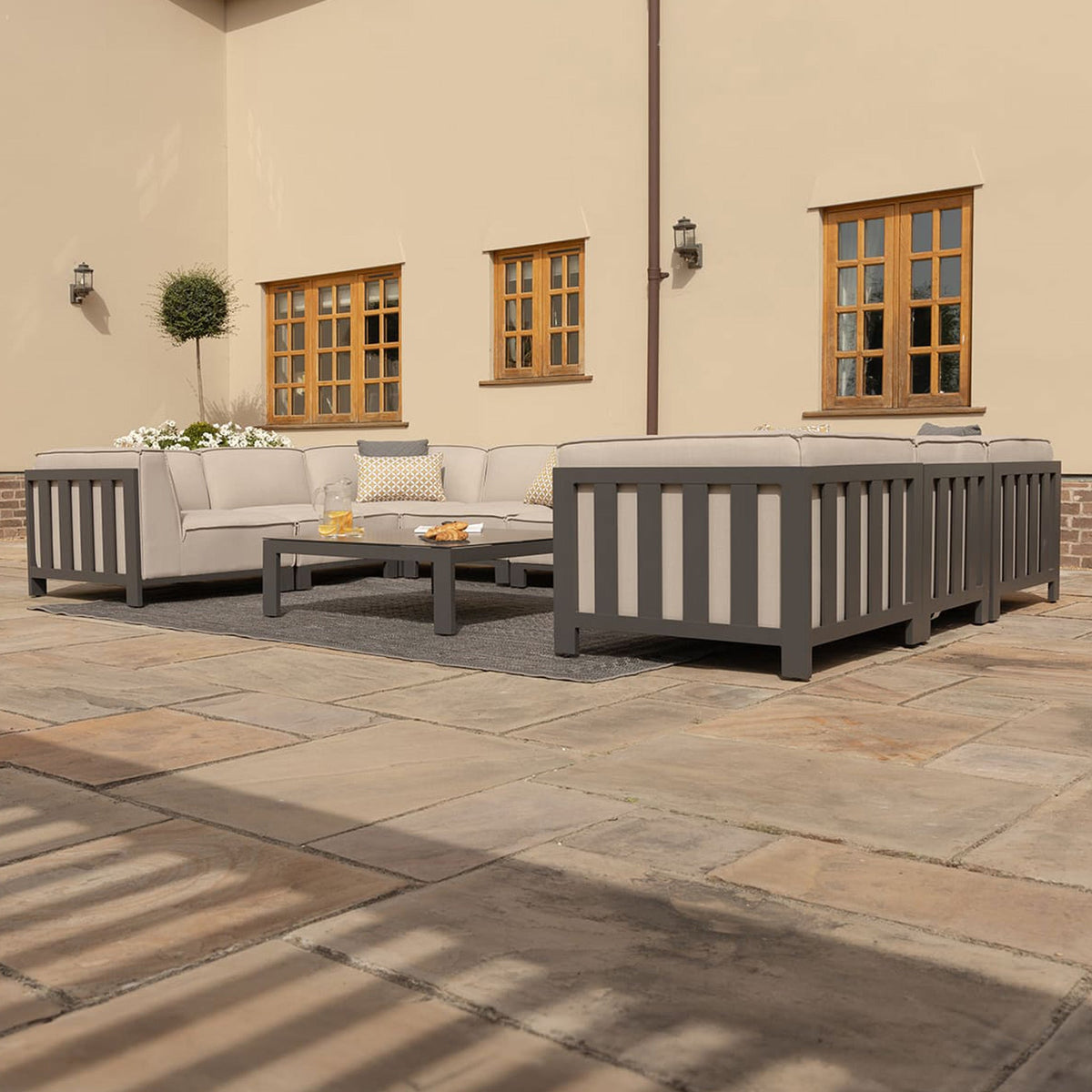 Maze Ibiza U Shape Sofa Set With Square Table
