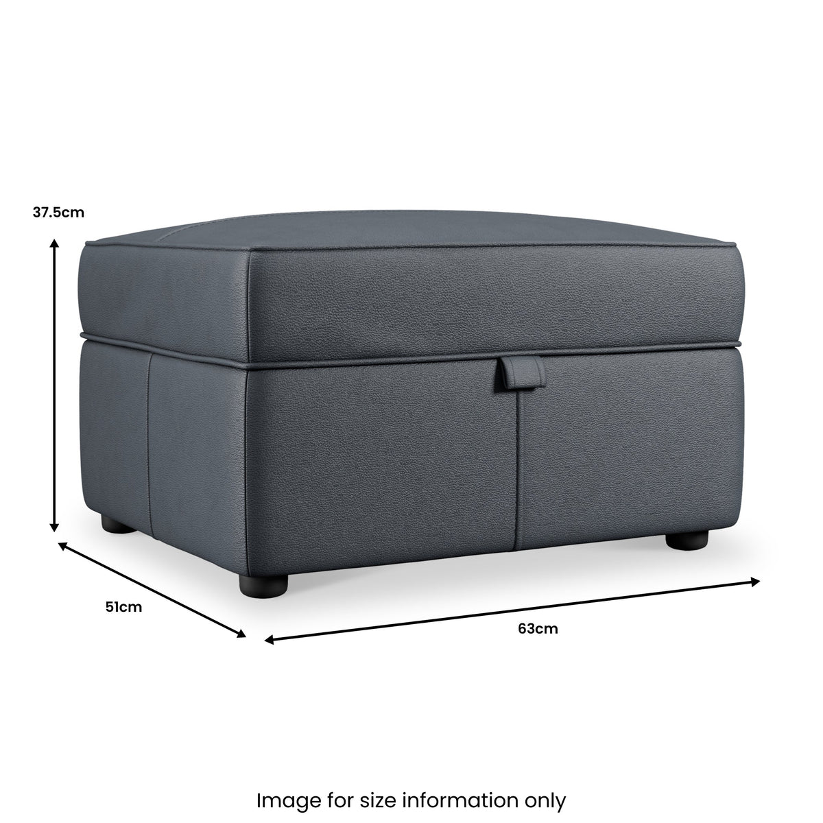 Edison Leather Storage Footstool