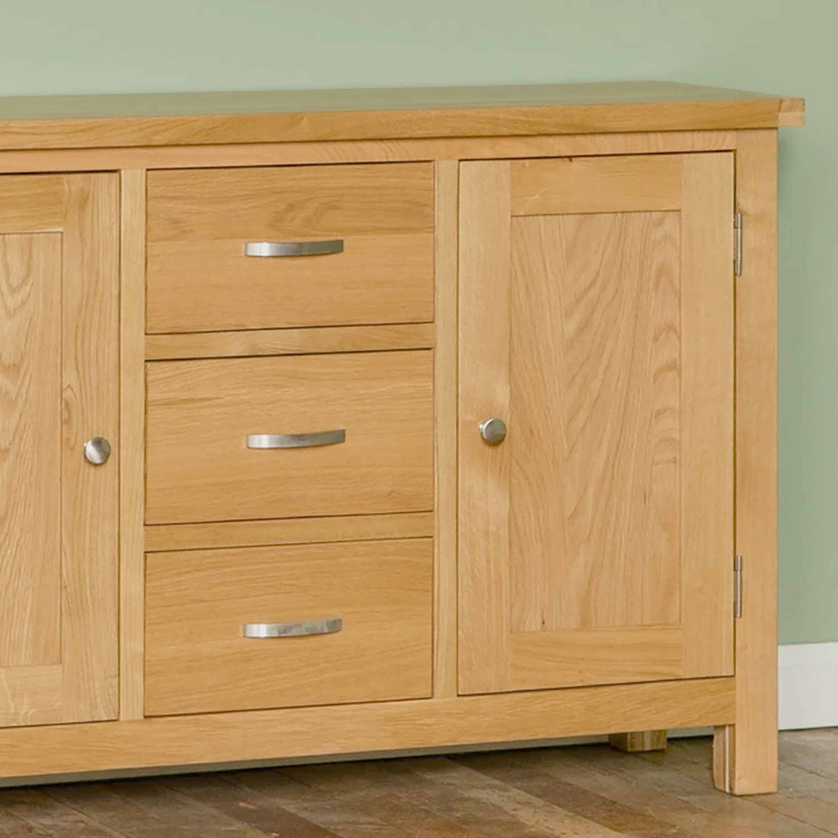 London Oak 3 Drawer Sideboard