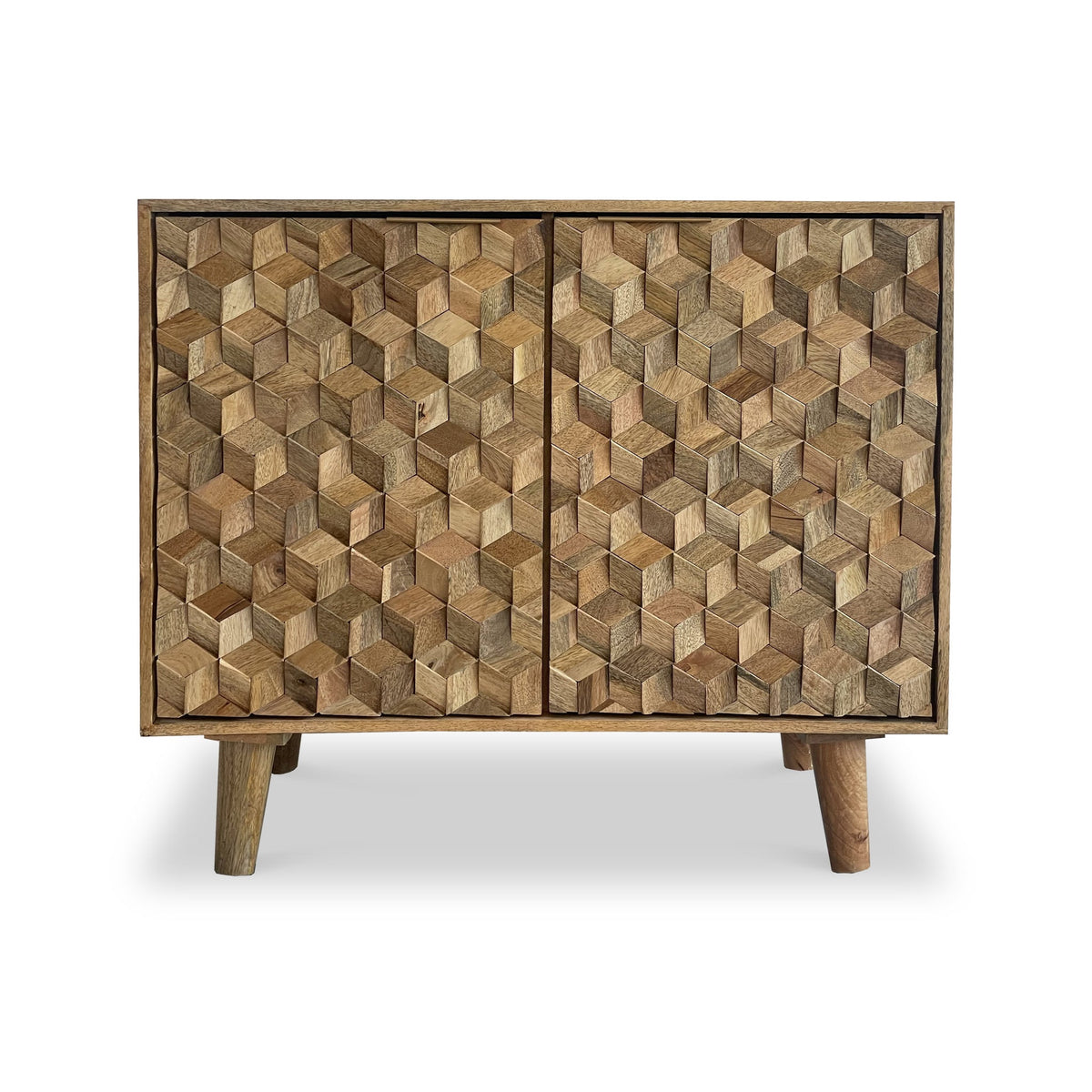 Enzo Geometric Mango Wood 2 Door Sideboard