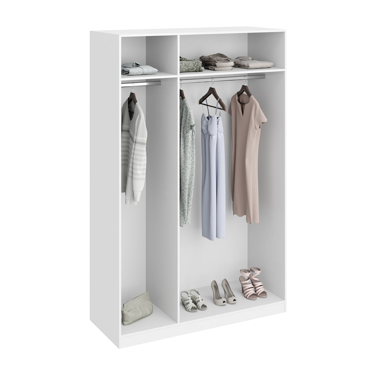 Meribel White 3 Door Wardrobe