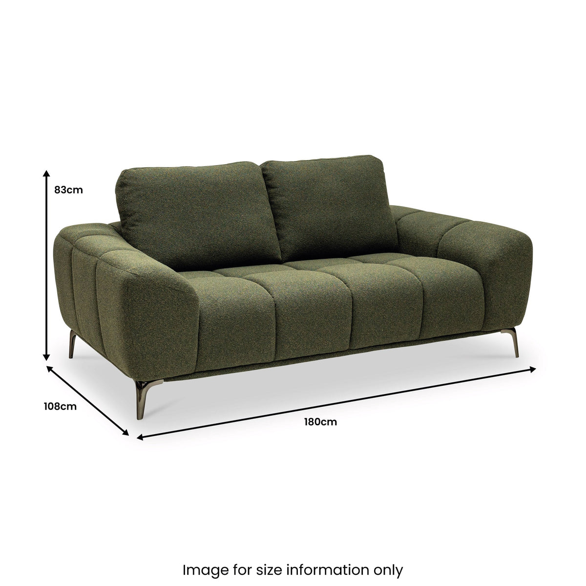 Noelle Textured Fabric 2 Seater Sofa