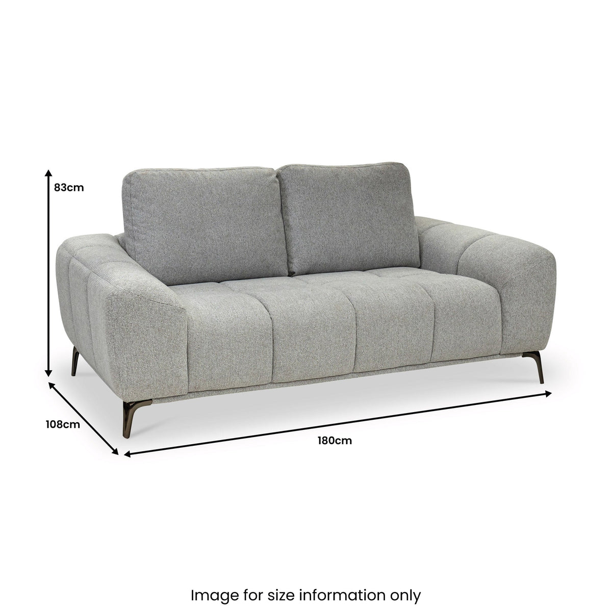 Ruelle Textured Fabric 2 Seater Sofa