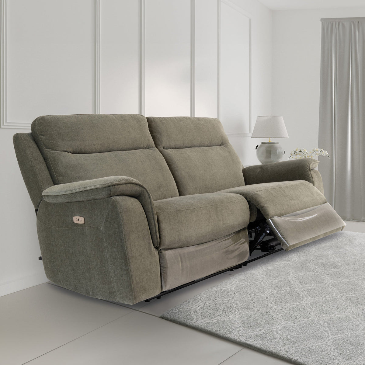 Weston Fabric Power Reclining 3 Seater Sofa