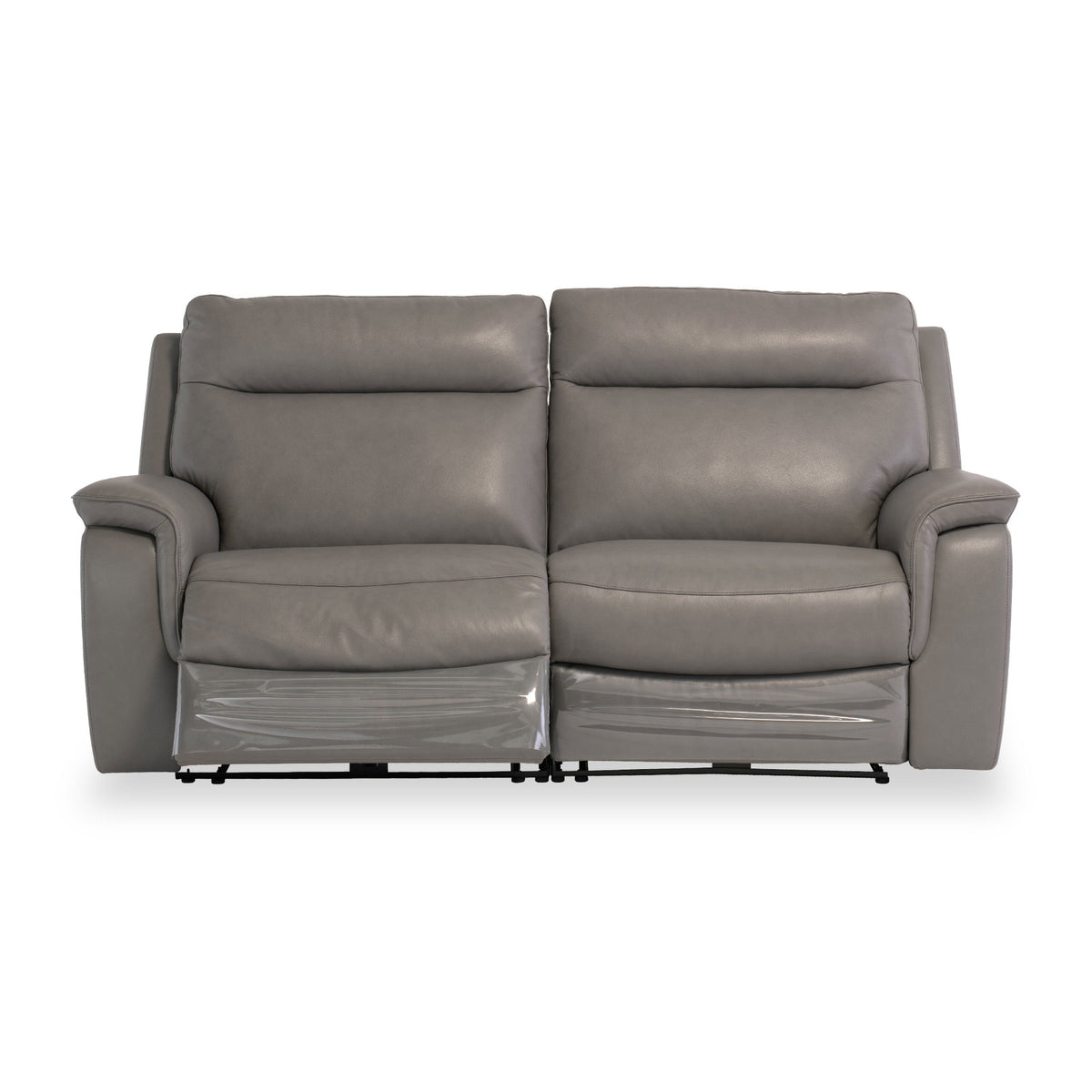 Walter Grey Leather Power Reclining 3 Seater Sofa
