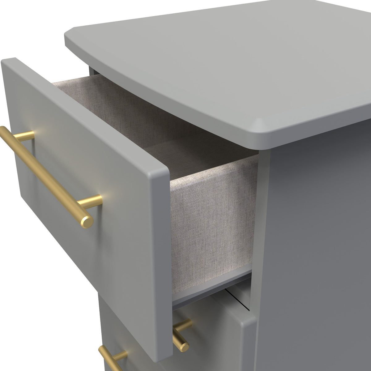 Bramham Grey 3 Drawer Bedside
