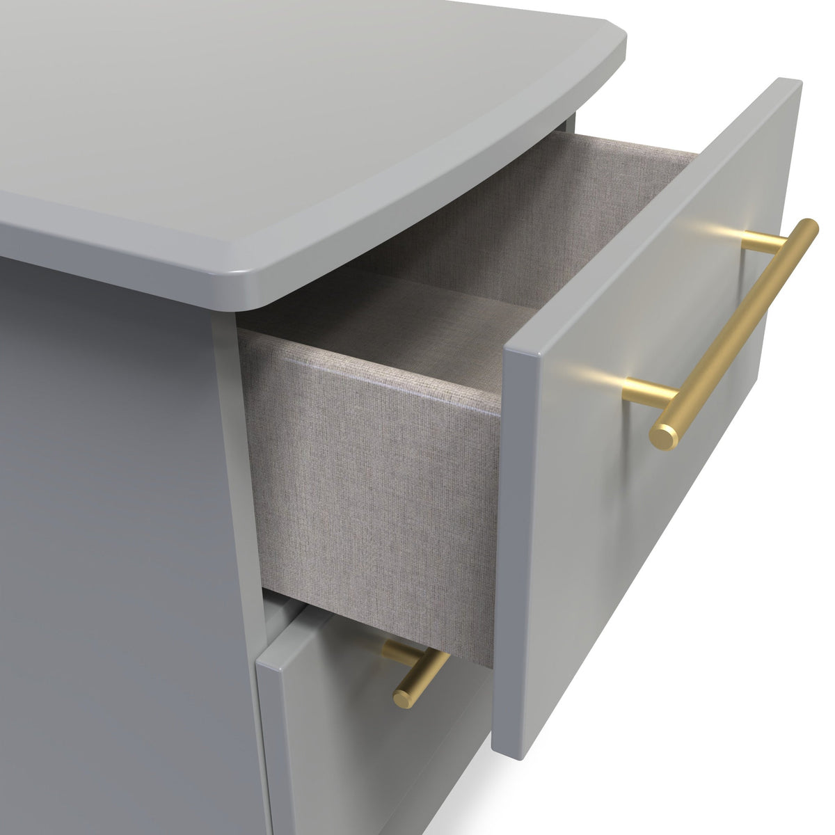 Bramham Grey 2 Drawer Bedside