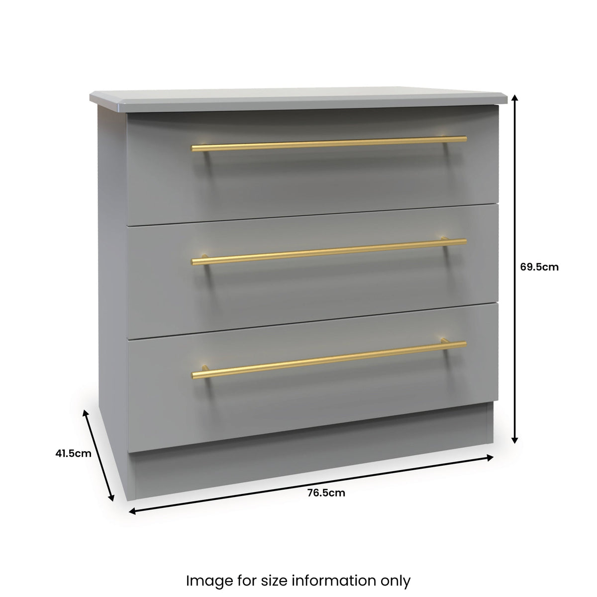 Bramham Grey 3 Drawer Chest